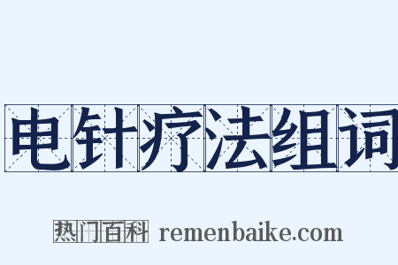 电针疗法组词是什么意思的图片